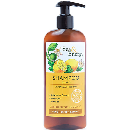 Шампунь для придания блеска волосам с экстрактом дикого лимона, Sea & Energy, 250мл