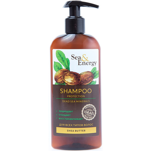 Шампунь для восстановления поврежденных волос с маслом Ши, Sea & Energy, 250мл