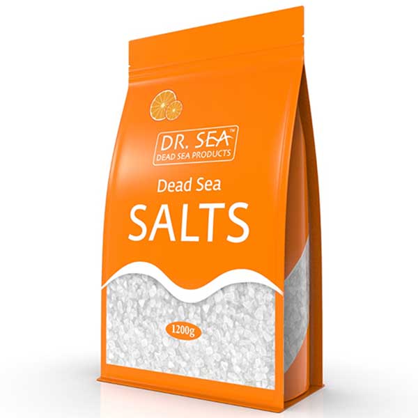 Соль Мертвого моря с экстрактом апельсина 1200г,  "DR. SEA"